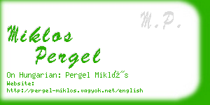 miklos pergel business card